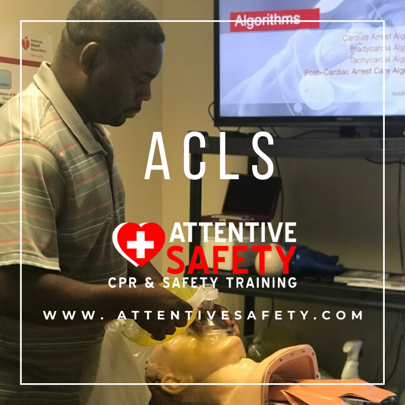 Attentive Safety CPR and Safety Training's ACLS Provider course builds on the foundation of lifesaving Basic Life Support (BLS) for Healthcare Providers skills, emphasizing the importance of continuous, high-quality CPR.
