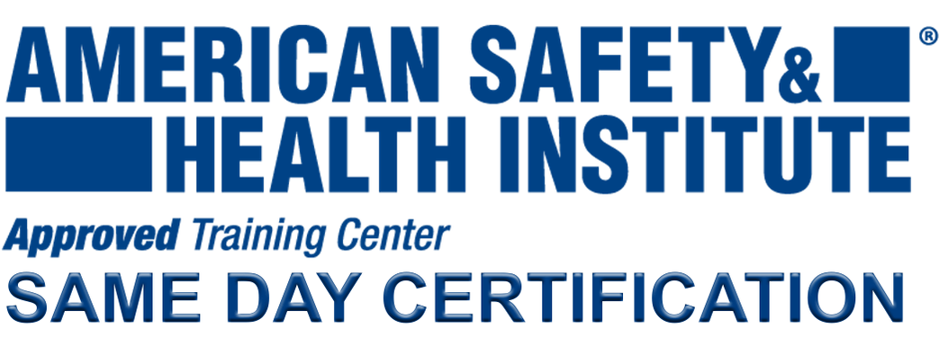 Attentive Safety®​ CPR and Safety Training is an Approved Training Center for the American Safety & Health Institute (ASHI).